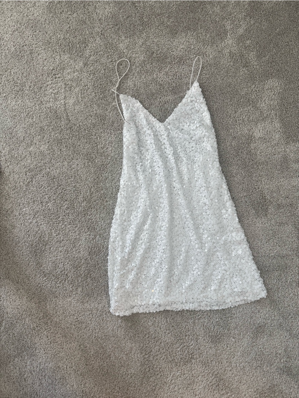 Lulu's White Sequin Strapless Top